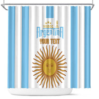 Vamos Argentina Champions Football Custom Shower Curtain White and Sky Blue