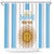 Vamos Argentina Champions Football Custom Shower Curtain White and Sky Blue