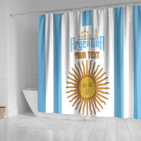 Vamos Argentina Champions Football Custom Shower Curtain White and Sky Blue