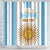 Vamos Argentina Champions Football Custom Shower Curtain White and Sky Blue