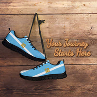 Vamos Argentina Champions Football Custom Sneakers White and Sky Blue - Wonder Print Shop