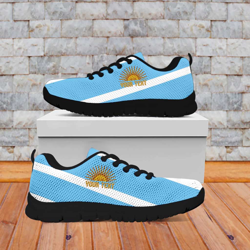Vamos Argentina Champions Football Custom Sneakers White and Sky Blue - Wonder Print Shop