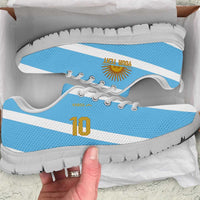 Vamos Argentina Champions Football Custom Sneakers White and Sky Blue - Wonder Print Shop