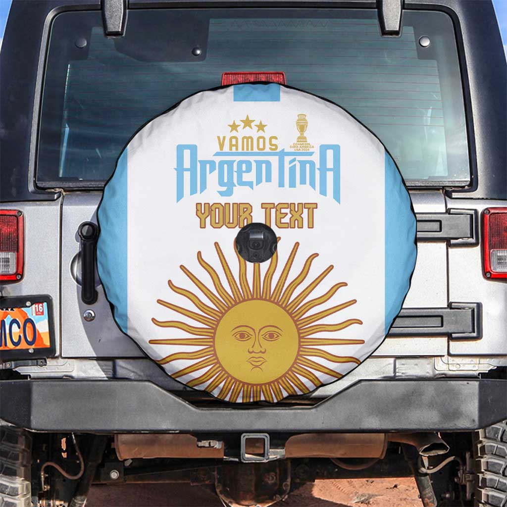 Vamos Argentina Champions Football Custom Spare Tire Cover White and Sky Blue - Wonder Print Shop