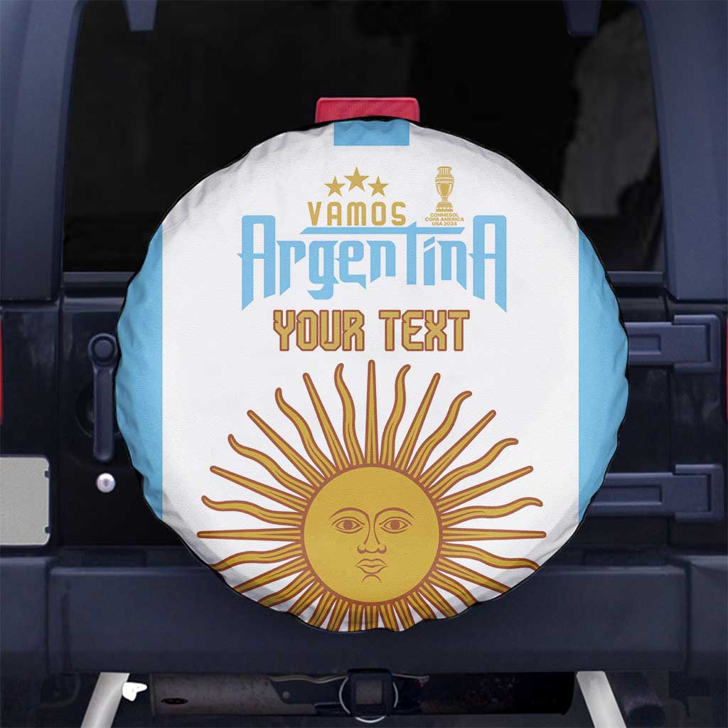 Vamos Argentina Champions Football Custom Spare Tire Cover White and Sky Blue - Wonder Print Shop
