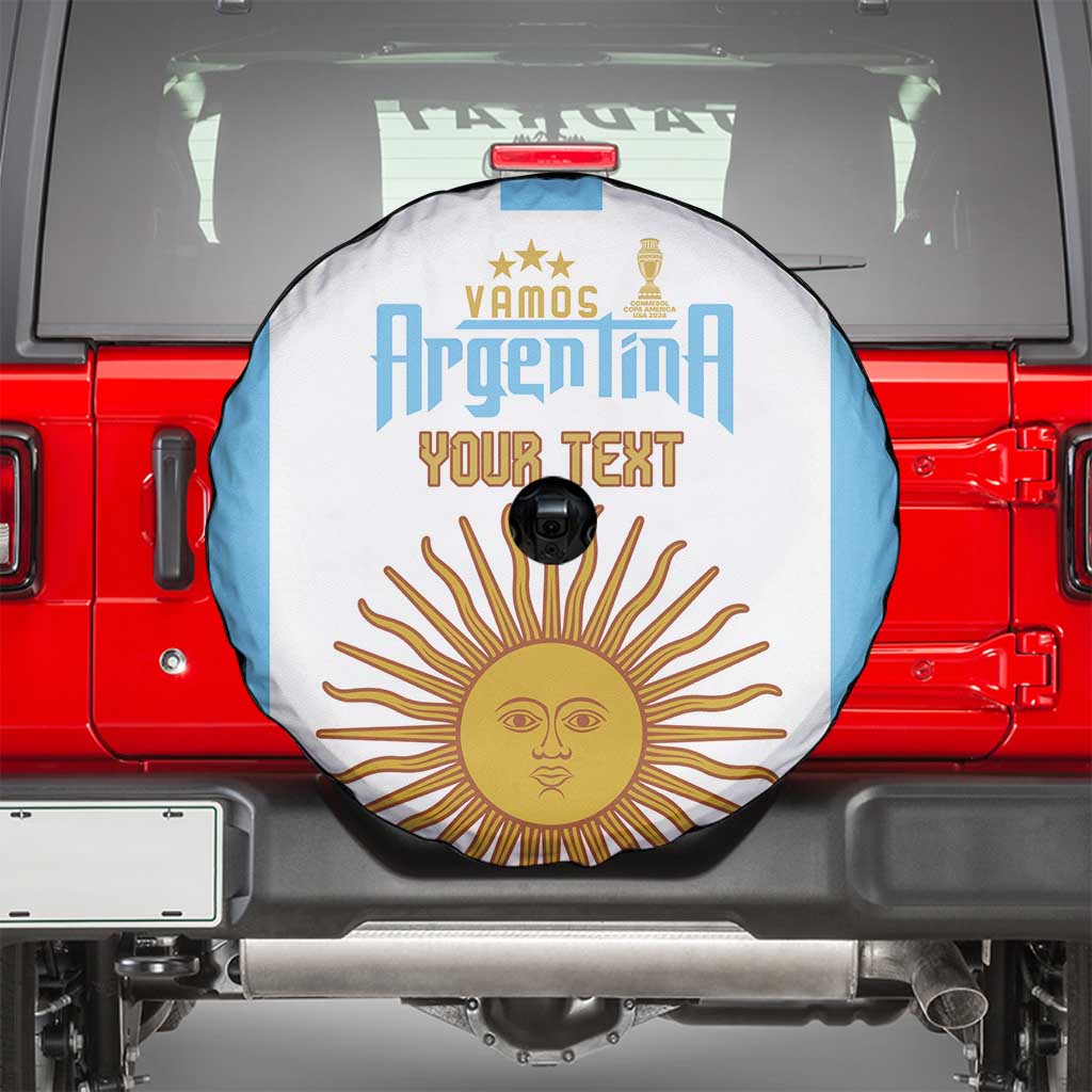 Vamos Argentina Champions Football Custom Spare Tire Cover White and Sky Blue - Wonder Print Shop