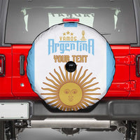 Vamos Argentina Champions Football Custom Spare Tire Cover White and Sky Blue - Wonder Print Shop