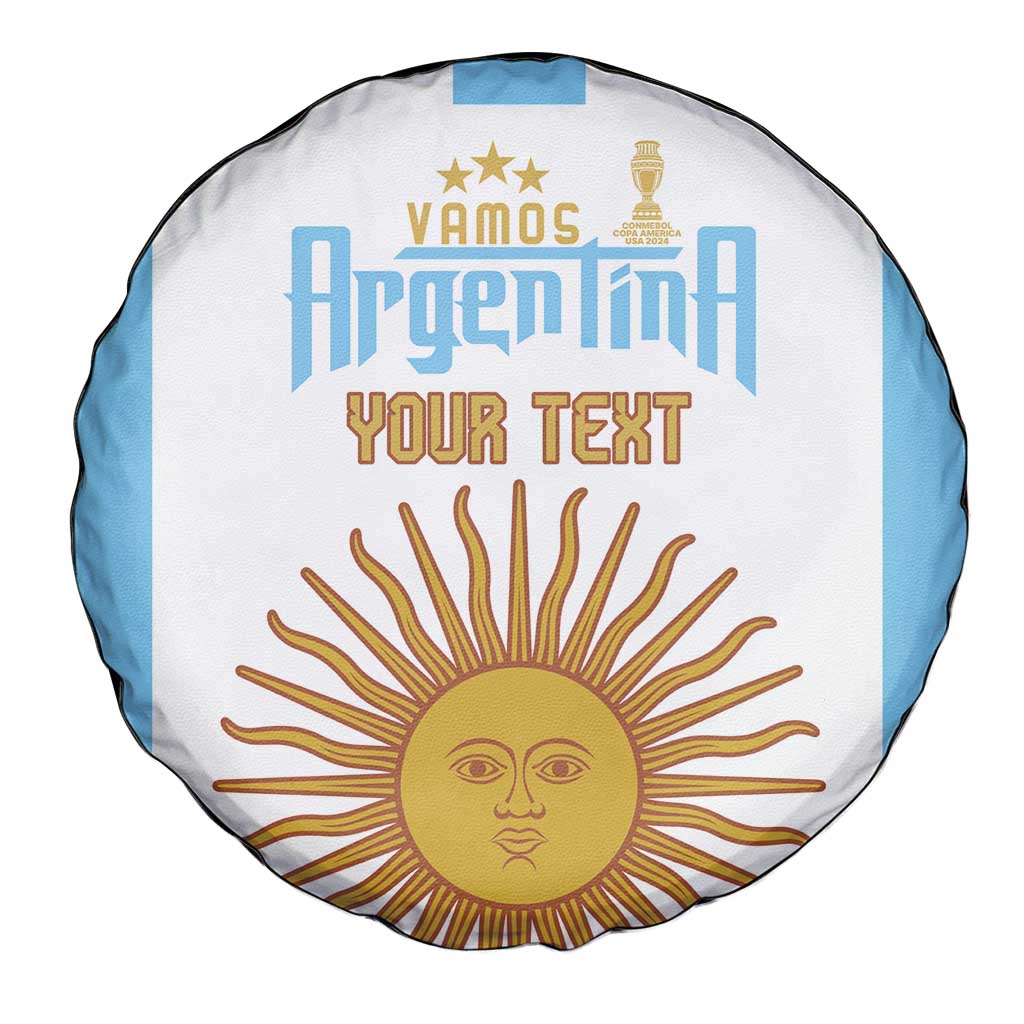Vamos Argentina Champions Football Custom Spare Tire Cover White and Sky Blue - Wonder Print Shop