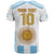 Vamos Argentina Champions Football Custom T Shirt White and Sky Blue - Wonder Print Shop