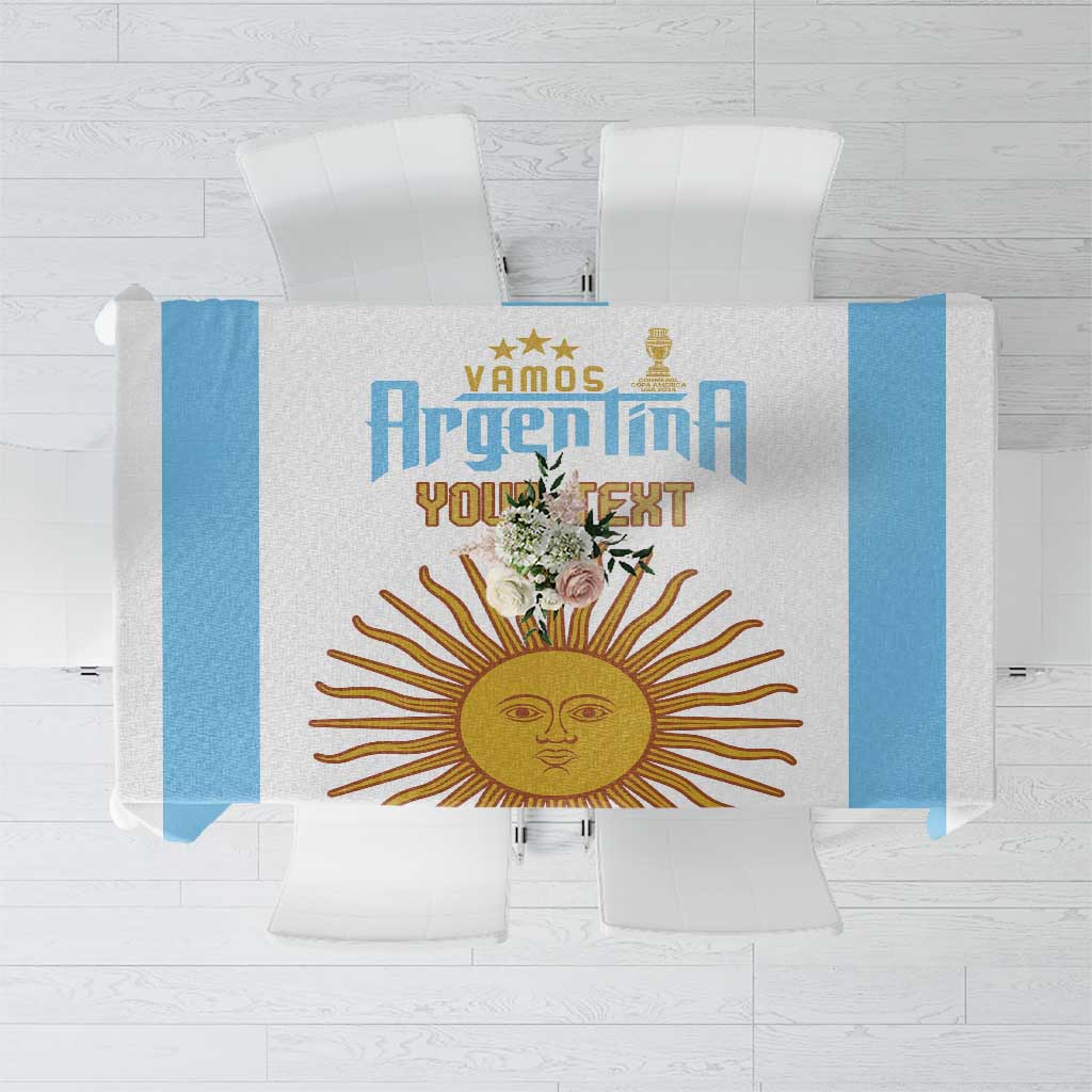 Vamos Argentina Champions Football Custom Tablecloth White and Sky Blue - Wonder Print Shop