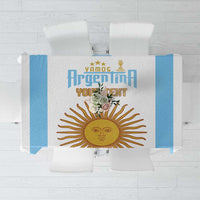 Vamos Argentina Champions Football Custom Tablecloth White and Sky Blue - Wonder Print Shop