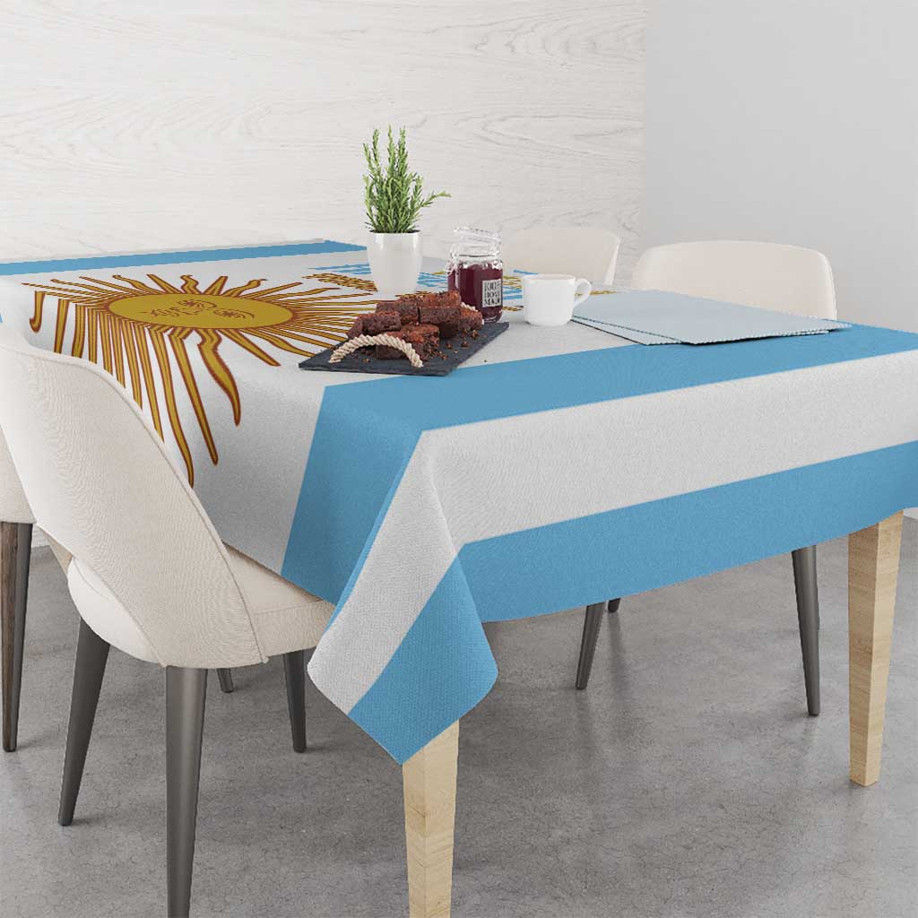 Vamos Argentina Champions Football Custom Tablecloth White and Sky Blue - Wonder Print Shop