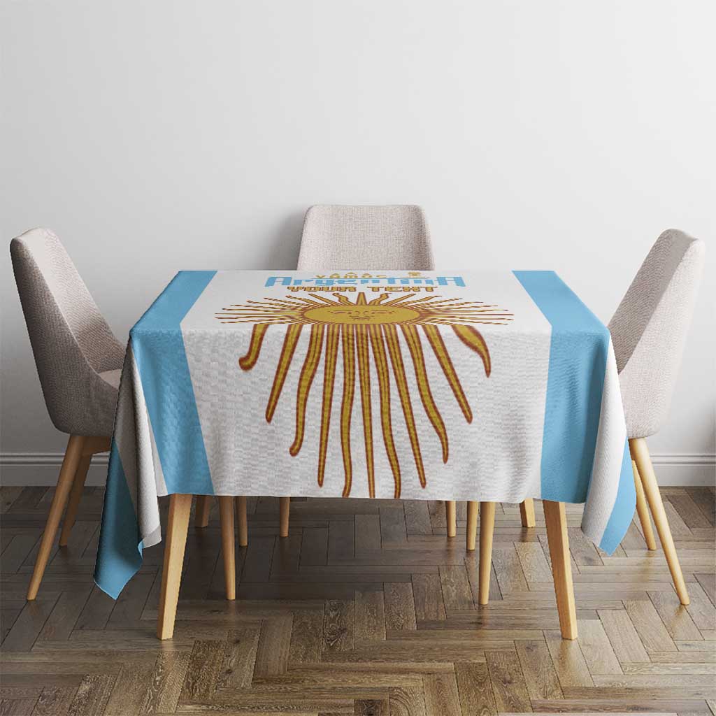 Vamos Argentina Champions Football Custom Tablecloth White and Sky Blue - Wonder Print Shop