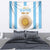 Vamos Argentina Champions Football Custom Tapestry White and Sky Blue - Wonder Print Shop
