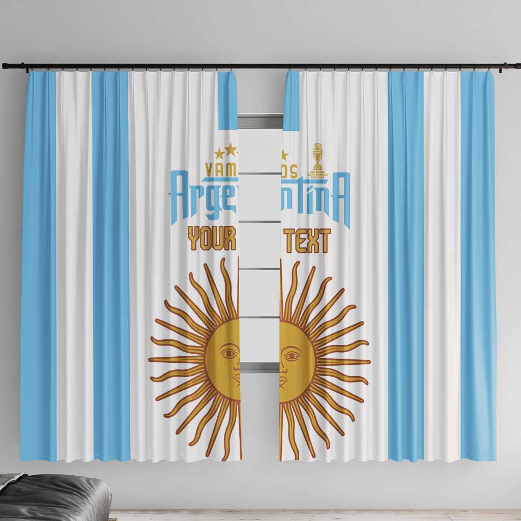 Vamos Argentina Champions Football Custom Window Curtain White and Sky Blue - Wonder Print Shop