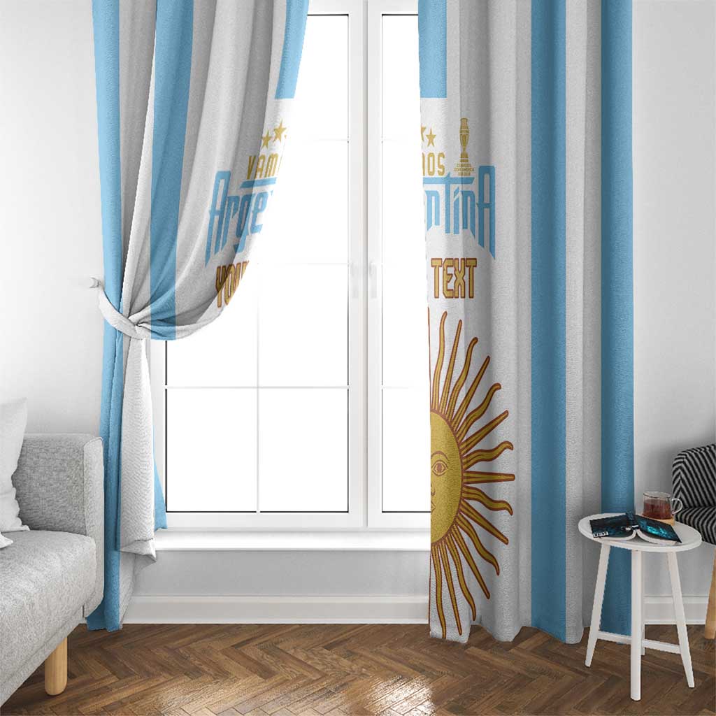 Vamos Argentina Champions Football Custom Window Curtain White and Sky Blue - Wonder Print Shop