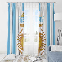 Vamos Argentina Champions Football Custom Window Curtain White and Sky Blue - Wonder Print Shop