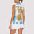 Vamos Argentina Champions Football Custom Women Sleeveless Polo Shirt White and Sky Blue - Wonder Print Shop