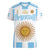 Vamos Argentina Champions Football Custom Women V-Neck T-Shirt White and Sky Blue - Wonder Print Shop