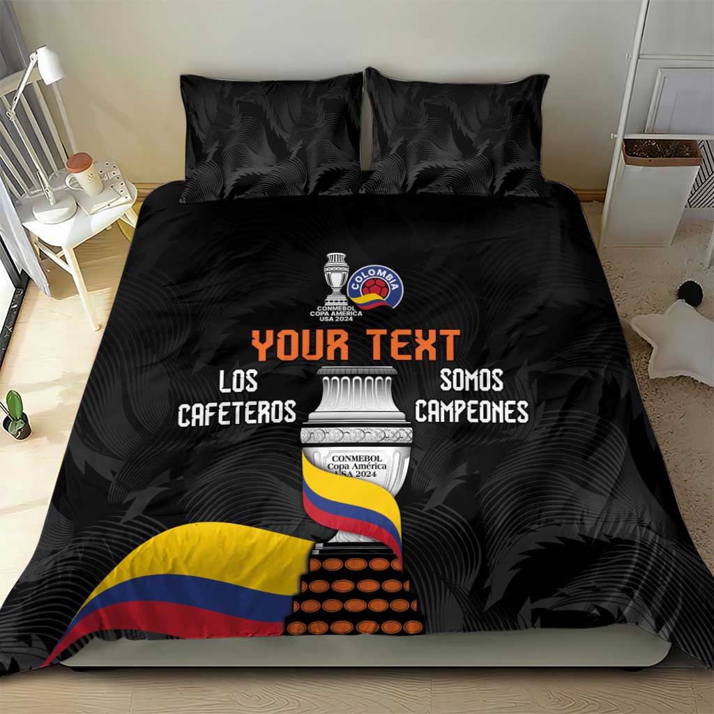 Colombia Champion Football Custom Bedding Set Los Cafeteros Black Style LT9 - Wonder Print Shop