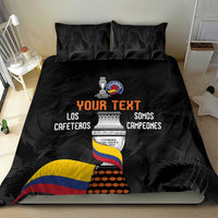 Colombia Champion Football Custom Bedding Set Los Cafeteros Black Style LT9 - Wonder Print Shop