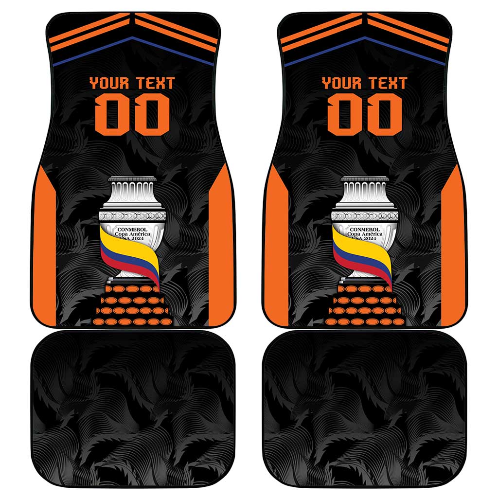 Colombia Champion Football Custom Car Mats Los Cafeteros Black Style LT9 - Wonder Print Shop