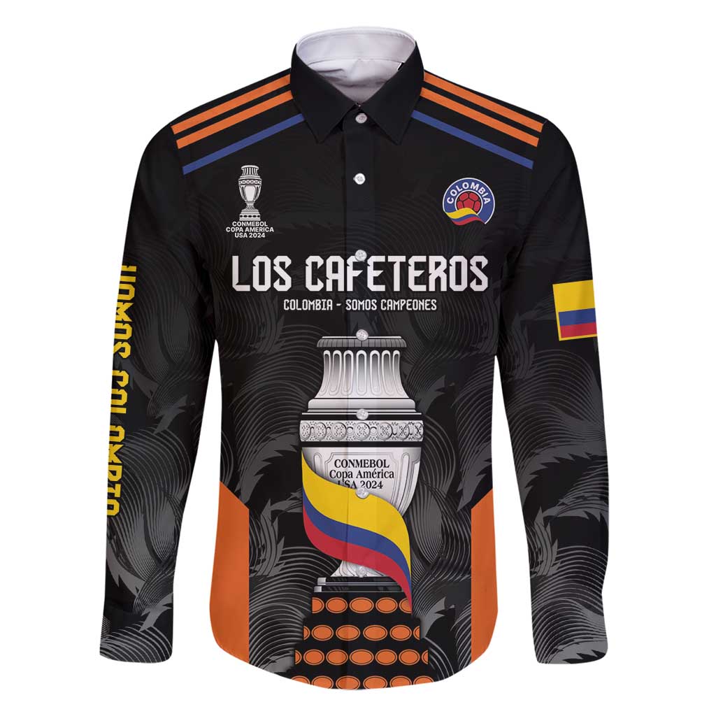 Colombia Champion Football Custom Family Matching Mermaid Dress and Hawaiian Shirt Los Cafeteros Black Style LT9 - Wonder Print Shop