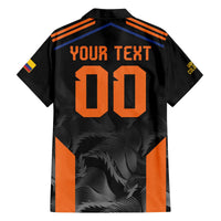 Colombia Champion Football Custom Family Matching Puletasi and Hawaiian Shirt Los Cafeteros Black Style - Wonder Print Shop