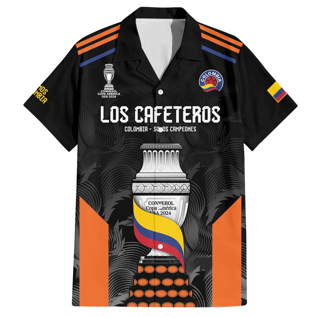Colombia Champion Football Custom Family Matching Summer Maxi Dress and Hawaiian Shirt Los Cafeteros Black Style - Wonder Print Shop