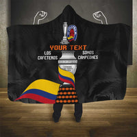 Colombia Champion Football Custom Hooded Blanket Los Cafeteros Black Style