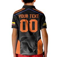 Colombia Champion Football Custom Kid Polo Shirt Los Cafeteros Black Style - Wonder Print Shop