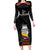 Colombia Champion Football Custom Long Sleeve Bodycon Dress Los Cafeteros Black Style - Wonder Print Shop