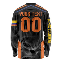 Colombia Champion Football Custom Long Sleeve Shirt Los Cafeteros Black Style - Wonder Print Shop