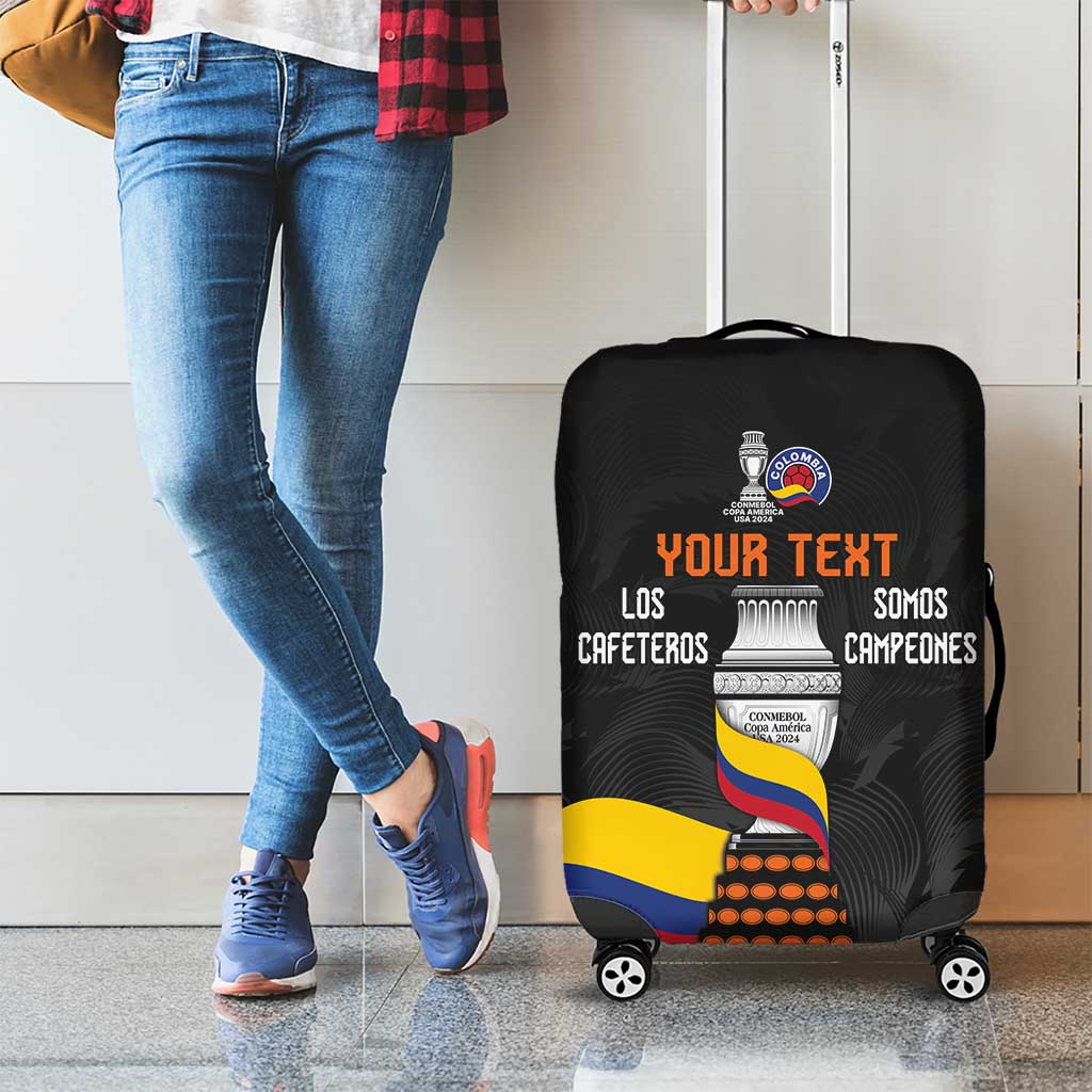 Colombia Champion Football Custom Luggage Cover Los Cafeteros Black Style - Wonder Print Shop