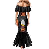 Colombia Champion Football Custom Mermaid Dress Los Cafeteros Black Style - Wonder Print Shop