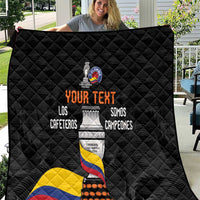 Colombia Champion Football Custom Quilt Los Cafeteros Black Style - Wonder Print Shop