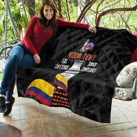 Colombia Champion Football Custom Quilt Los Cafeteros Black Style - Wonder Print Shop