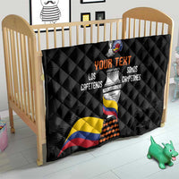 Colombia Champion Football Custom Quilt Los Cafeteros Black Style - Wonder Print Shop