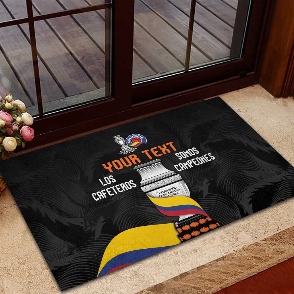 Colombia Champion Football Custom Rubber Doormat Los Cafeteros Black Style - Wonder Print Shop