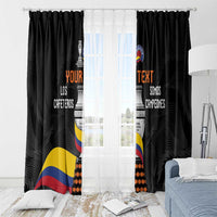 Colombia Champion Football Custom Window Curtain Los Cafeteros Black Style - Wonder Print Shop