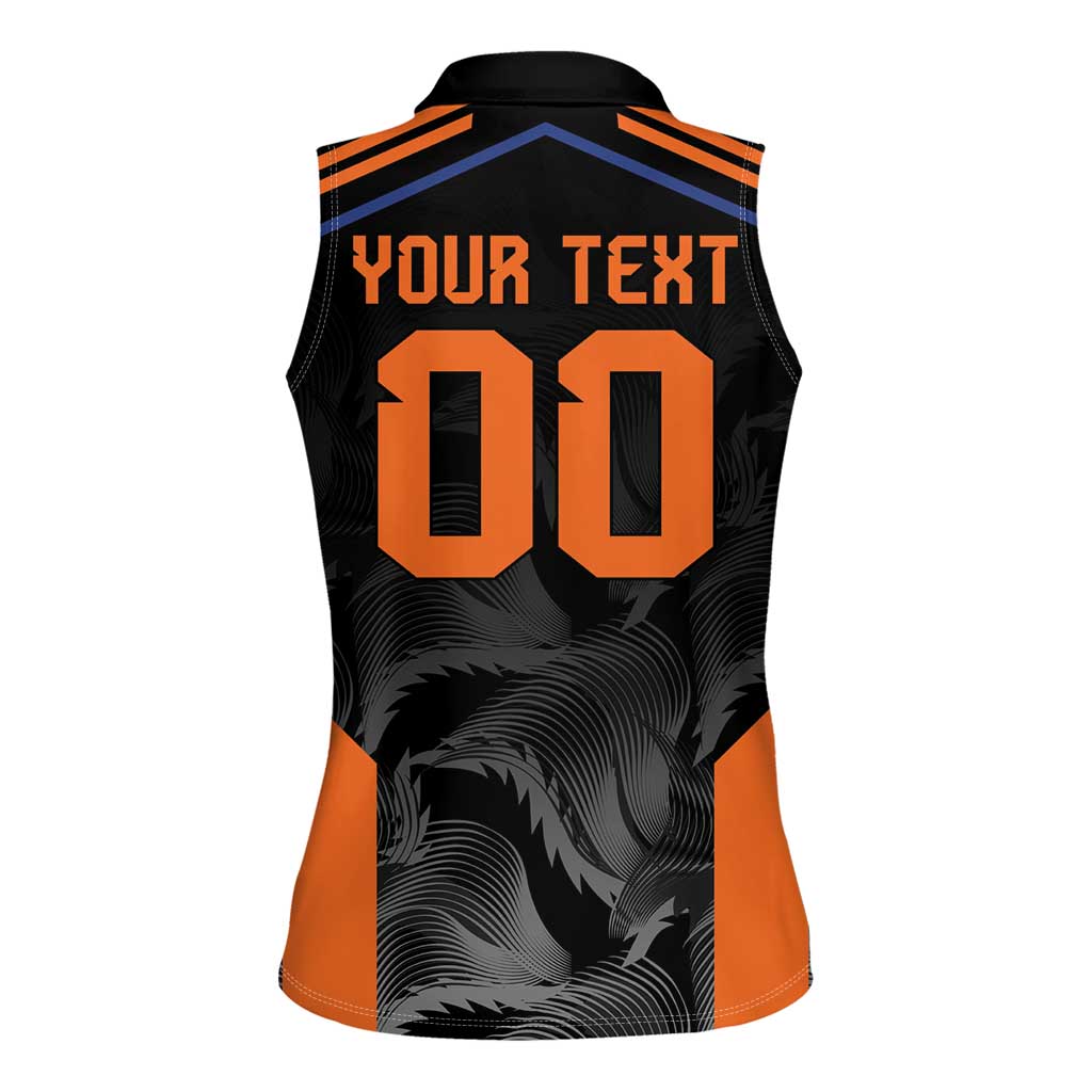 Colombia Champion Football Custom Women Sleeveless Polo Shirt Los Cafeteros Black Style - Wonder Print Shop