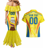 Colombia Champion Football Custom Couples Matching Mermaid Dress and Hawaiian Shirt Los Cafeteros Somos Campeones LT9 - Wonder Print Shop
