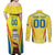 Colombia Champion Football Custom Couples Matching Off Shoulder Maxi Dress and Long Sleeve Button Shirt Los Cafeteros Somos Campeones LT9 - Wonder Print Shop