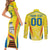 Colombia Champion Football Custom Couples Matching Short Sleeve Bodycon Dress and Long Sleeve Button Shirt Los Cafeteros Somos Campeones LT9 - Wonder Print Shop