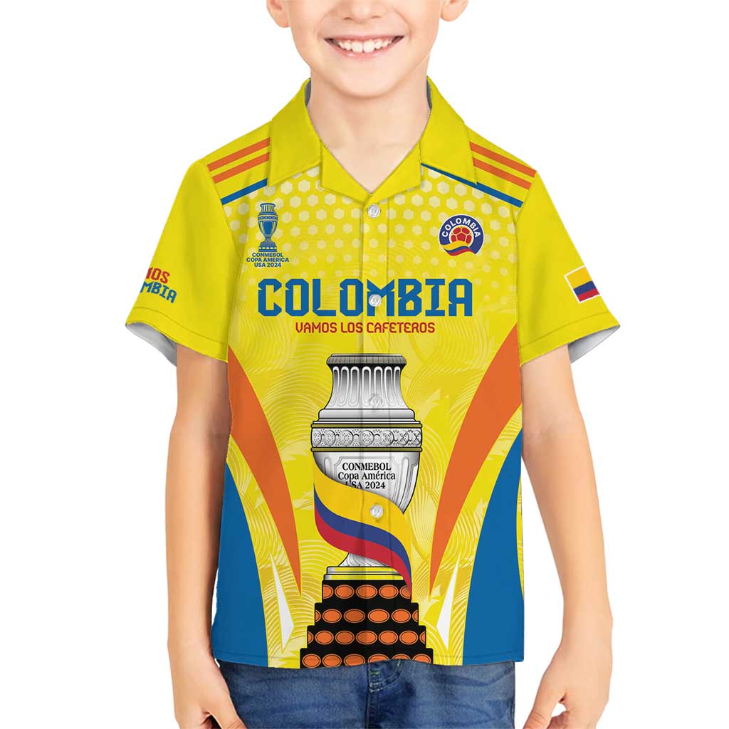 Colombia Champion Football Custom Family Matching Long Sleeve Bodycon Dress and Hawaiian Shirt Los Cafeteros Somos Campeones LT9 - Wonder Print Shop
