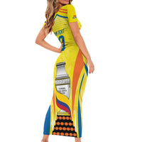 Colombia Champion Football Custom Family Matching Short Sleeve Bodycon Dress and Hawaiian Shirt Los Cafeteros Somos Campeones - Wonder Print Shop