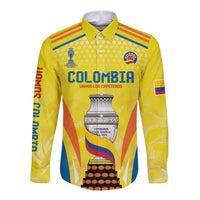 Colombia Champion Football Custom Long Sleeve Button Shirt Los Cafeteros Somos Campeones - Wonder Print Shop