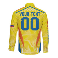 Colombia Champion Football Custom Long Sleeve Button Shirt Los Cafeteros Somos Campeones - Wonder Print Shop