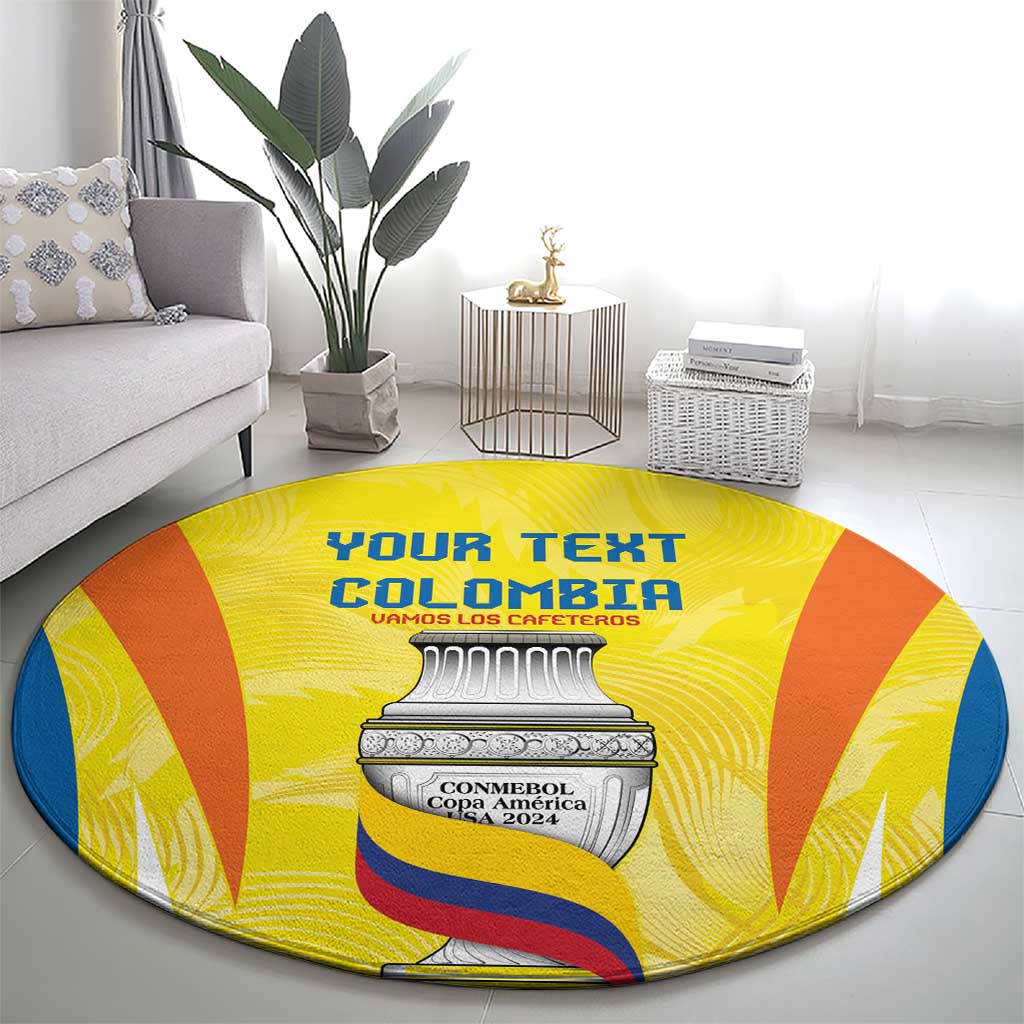 Colombia Champion Football Custom Round Carpet Los Cafeteros Somos Campeones