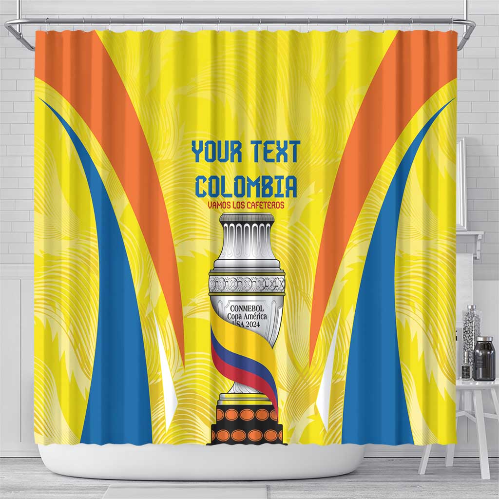 Colombia Champion Football Custom Shower Curtain Los Cafeteros Somos Campeones